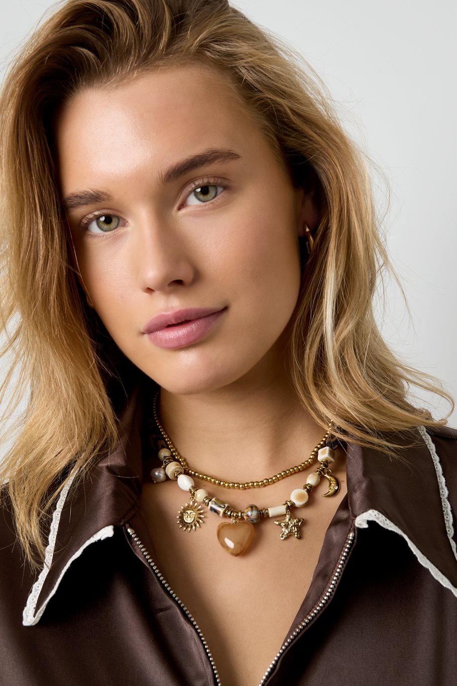 Beaded Necklaces Heart sun Leopard Print Star moon Casual Daily Simple Series Women's jewelry h5Picture3